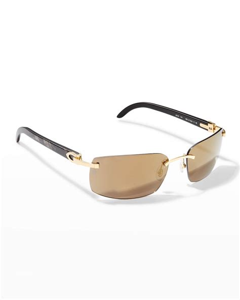 cartier glasses rectangle|rimless cartier glasses men's.